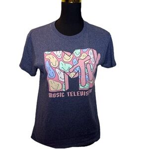 MTV Multicolor Classic Graphic T-Shirt. Size Small